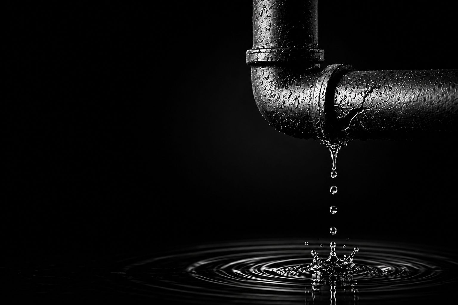 Leaking pipeline symbolising rejected medical claims, delayed reimbursements and revenue loss in South African healthcare practices.